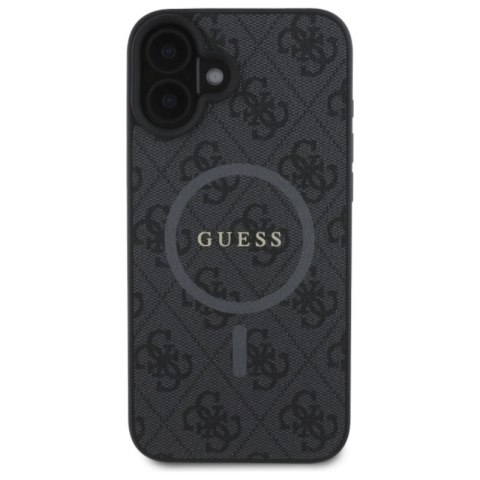 Guess 4G Ring Classic Logo MagSafe - Etui iPhone 16 (czarny)