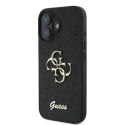 Guess Fixed Glitter Big 4G - Etui iPhone 16 Plus (czarny)