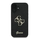 Guess Fixed Glitter Big 4G - Etui iPhone 16 Plus (czarny)