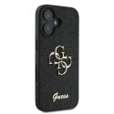 Guess Fixed Glitter Big 4G - Etui iPhone 16 Plus (czarny)
