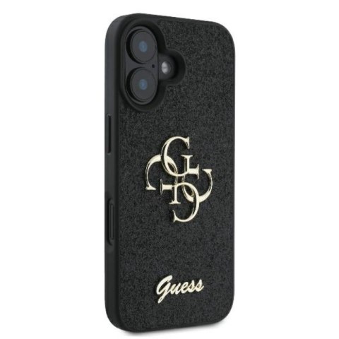 Guess Fixed Glitter Big 4G - Etui iPhone 16 Plus (czarny)