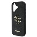 Guess Fixed Glitter Big 4G - Etui iPhone 16 Plus (czarny)
