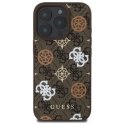 Guess Peony On 4G Background MagSafe - Etui iPhone 16 Pro Max (brązowy)