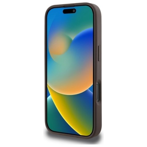 Guess Peony On 4G Background MagSafe - Etui iPhone 16 Pro Max (brązowy)