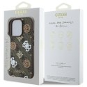 Guess Peony On 4G Background MagSafe - Etui iPhone 16 Pro Max (brązowy)
