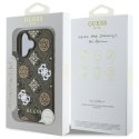 Guess Peony On 4G Background MagSafe - Etui iPhone 16 (brązowy)