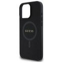 Guess Saffiano Classic Logo MagSafe - Etui iPhone 16 Pro Max (czarny)