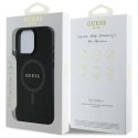 Guess Saffiano Classic Logo MagSafe - Etui iPhone 16 Pro Max (czarny)