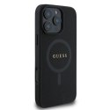 Guess Saffiano Classic Logo MagSafe - Etui iPhone 16 Pro (czarny)