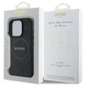Guess Saffiano Peony Classic Logo MagSafe - Etui iPhone 16 Pro Max (czarny)