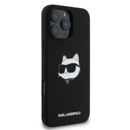 Karl Lagerfeld Silicone Choupette Head Print MagSafe - Etui iPhone 16 Pro Max (czarny)