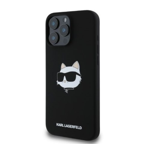 Karl Lagerfeld Silicone Choupette Head Print MagSafe - Etui iPhone 16 Pro Max (czarny)