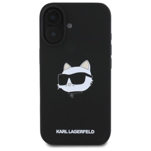 Karl Lagerfeld Silicone Choupette Head Print MagSafe - Etui iPhone 16 (czarny)