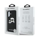 Karl Lagerfeld Silicone Double Heads Print MagSafe - Etui iPhone 16 Plus (czarny)