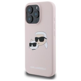 Karl Lagerfeld Silicone Double Heads Print MagSafe - Etui iPhone 16 Pro Max (różowy)