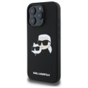 Karl Lagerfeld Silicone Double Heads Print MagSafe - Etui iPhone 16 Pro (czarny)