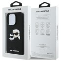Karl Lagerfeld Silicone Double Heads Print MagSafe - Etui iPhone 16 Pro (czarny)