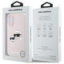 Karl Lagerfeld Silicone Double Heads Print MagSafe - Etui iPhone 16 (różowy)