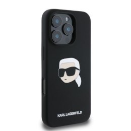 Karl Lagerfeld Silicone Karl Head Print MagSafe - Etui iPhone 16 Pro Max (czarny)