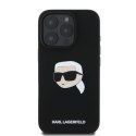 Karl Lagerfeld Silicone Karl Head Print MagSafe - Etui iPhone 16 Pro Max (czarny)