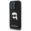 Karl Lagerfeld Silicone Karl Head Print MagSafe - Etui iPhone 16 Pro (czarny)