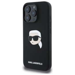 Karl Lagerfeld Silicone Karl Head Print MagSafe - Etui iPhone 16 Pro (czarny)