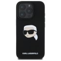 Karl Lagerfeld Silicone Karl Head Print MagSafe - Etui iPhone 16 Pro (czarny)