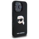 Karl Lagerfeld Silicone Karl Head Print MagSafe - Etui iPhone 16 Pro (czarny)