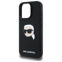 Karl Lagerfeld Silicone Karl Head Print MagSafe - Etui iPhone 16 Pro (czarny)