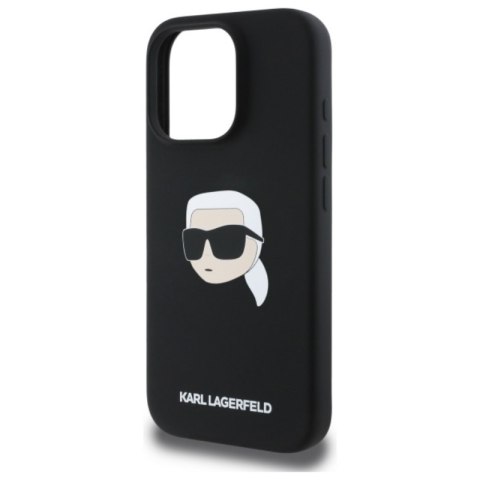 Karl Lagerfeld Silicone Karl Head Print MagSafe - Etui iPhone 16 Pro (czarny)