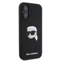 Karl Lagerfeld Silicone Karl Head Print MagSafe - Etui iPhone 16 (czarny)