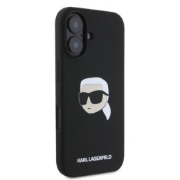 Karl Lagerfeld Silicone Karl Head Print MagSafe - Etui iPhone 16 (czarny)