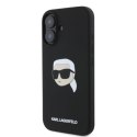 Karl Lagerfeld Silicone Karl Head Print MagSafe - Etui iPhone 16 (czarny)