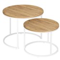 Zestaw dwóch stolików Biały Galen Small Craft