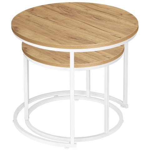 Zestaw dwóch stolików Biały Galen Small Craft