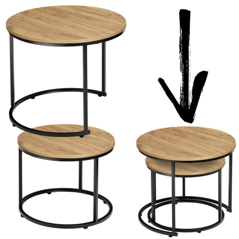 Zestaw dwóch stolików loft Galen Small Craft