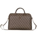 Guess 4G Zipper Pocket Triangle Logo - Torba na notebooka 15" (brązowy)
