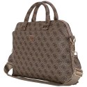 Guess 4G Zipper Pocket Triangle Logo - Torba na notebooka 15" (brązowy)