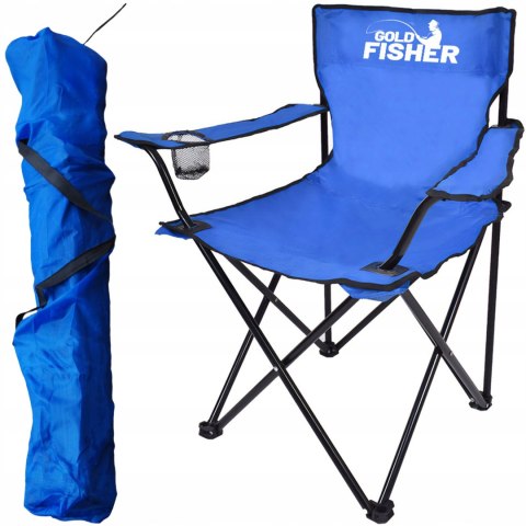 Składane krzesełko turystyczne HUGO niebieskie