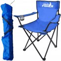 Składane krzesełko turystyczne HUGO niebieskie