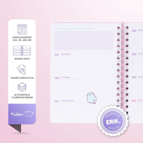 Pusheen - Kalendarz / Planner tygodniowy A5 2025/2026
