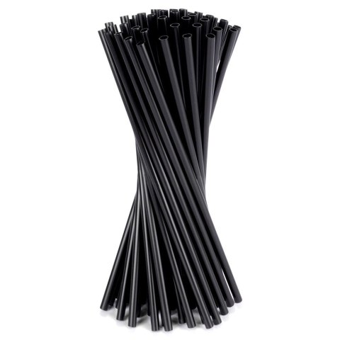 Słomki do Napojów Czarne Zestaw 50 szt. Wielorazowe 22 cm VILDE