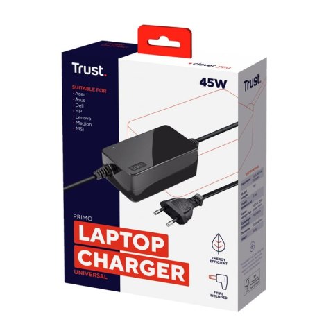 Trust Primo adapter zasilający/ inwentor Wewnętrzna 45 W Czarny