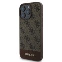 Guess 4G Bottom Stripe - Etui iPhone 16 Pro Max (brązowy)