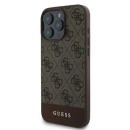Guess 4G Bottom Stripe - Etui iPhone 16 Pro Max (brązowy)