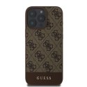 Guess 4G Bottom Stripe - Etui iPhone 16 Pro Max (brązowy)