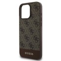 Guess 4G Bottom Stripe - Etui iPhone 16 Pro Max (brązowy)