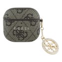 Guess 4G Strass Charm - Etui AirPods 4 (brązowy)