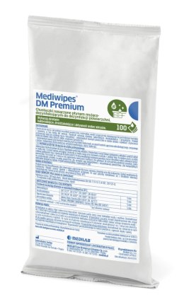 MEDIWIPES DM PREMIUM Chusteczki do delikatnych powierzchni, wkład, 100 szt.
