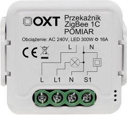 Moduł OXT przekaźnik 1 obw. pomiar 16A ZigBee TUYA T260P